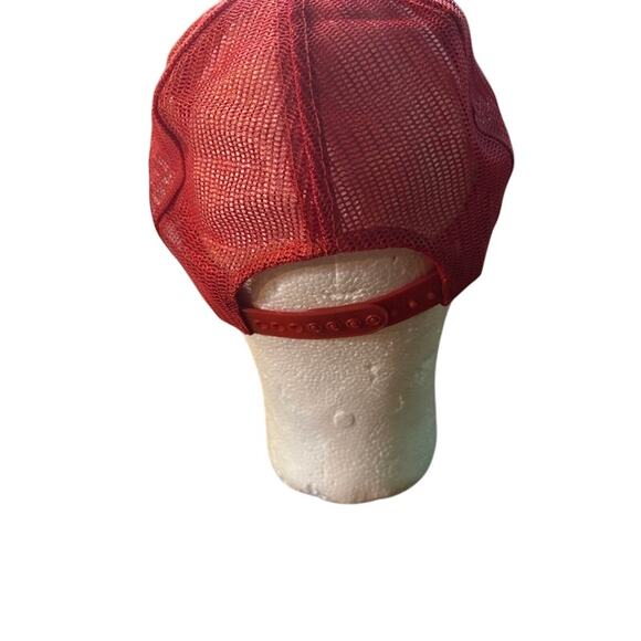 Vintage Bowen Bros Hat Jeep Maine Red White Snapback Trucker Hat Dad Cap Auto - Picture 4 of 6